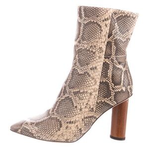 Iro snakeskin leather ankle booties size 37